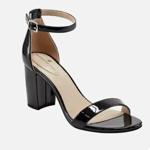 Bandolino Navy Patent Block Heel Sandals New Size 8
